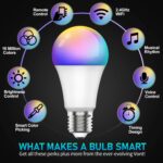 Sky-Touch Smart Light Bulb, Multi Color Changing Dimmable Smart Wifi And Bluetooth Compatible With Alexa And Google Home Assistant, 10W - Image 2