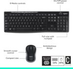 Logitech Mk270 Wireless Keyboard And Mouse Combo For Windows, 2.4 Ghz Wireless, Compact Wireless Mouse, 8 Multimedia And Shortcut Keys, 2-Year Battery Life, Pc/Laptop, English/Arabic - Image 7