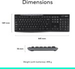 Logitech Mk270 Wireless Keyboard And Mouse Combo For Windows, 2.4 Ghz Wireless, Compact Wireless Mouse, 8 Multimedia And Shortcut Keys, 2-Year Battery Life, Pc/Laptop, English/Arabic - Image 8