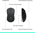 Logitech MK540 Advanced Wireless Keyboard and Mouse Combo for Windows, 2.4 GHz Unifying USB-Receiver, Multimedia Hotkeys, 3-Year Battery Life, for PC, Laptop - Image 9