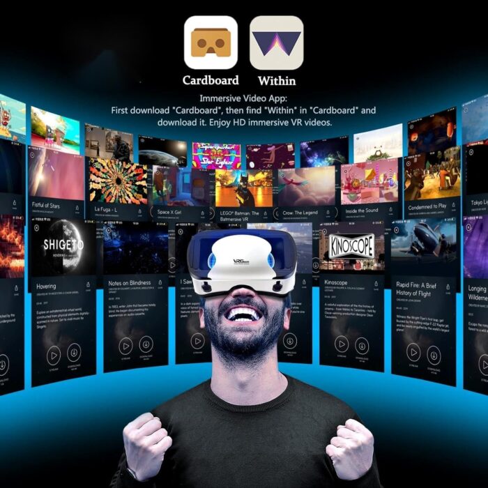 3D VR Glasses with Controller, Blu-ray Eye Protection, Virtual Reality Headset Compatible with 5~7 Inch iOS and Android Smartphones, Ideal for Gaming and Movies, Gift Bluetooth teeth - Image 6