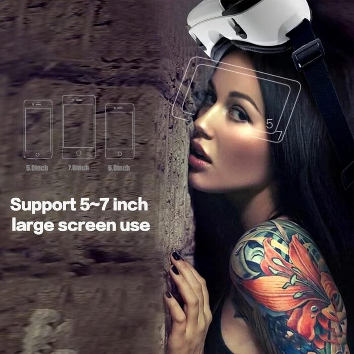 3D VR Glasses with Controller, Blu-ray Eye Protection, Virtual Reality Headset Compatible with 5~7 Inch iOS and Android Smartphones, Ideal for Gaming and Movies, Gift Bluetooth teeth - Image 7