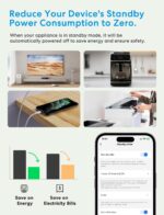 Meross Smart Plug with Energy Monitoring, Mini Smart WiFi Plug Work with Alexa, Google Home, SmartThings, Smart Socket Remote Control Timer Plug, No Hub Required, 13A, 4 Packs - Image 9