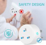 SKY-TOUCH 1 PACK WiFi Smart Plug, 16A Smart Outlet Plug Socket Compatible with Alexa, Smart Life APP Wireless Remote Control, with Remote Control & Voice Control, Timer Function, No Hub Required - Image 4