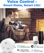 SKY-TOUCH 1 PACK WiFi Smart Plug, 16A Smart Outlet Plug Socket Compatible with Alexa, Smart Life APP Wireless Remote Control, with Remote Control & Voice Control, Timer Function, No Hub Required - Image 6