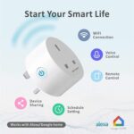 SKY-TOUCH 1 PACK WiFi Smart Plug, 16A Smart Outlet Plug Socket Compatible with Alexa, Smart Life APP Wireless Remote Control, with Remote Control & Voice Control, Timer Function, No Hub Required - Image 7
