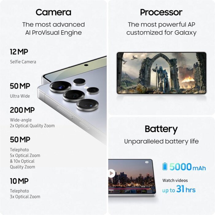 Samsung Galaxy S25 Ultra AI Phone, 512GB Storage, 12GB RAM, Titanium Jadegreen, Android Smartphone, 200MP Camera, S Pen, Long Battery Life (UAE Version) - Image 5