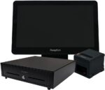 PromptTech Point of Sale (POS) Bundle with free billing software for 1st year | Core i5 6th Gen 8 GB RAM 256 GB SSD | Cash Drawer & Thermal Printer | 1st Year Insurance Protection for POS Machine