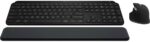 Logitech MX Keys S Combo - Performance Wireless Keyboard and Mouse with Wrist Rest