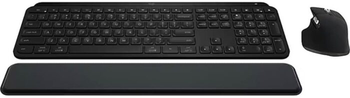 Logitech MX Keys S Combo – Performance Wireless Keyboard and Mouse with Wrist Rest