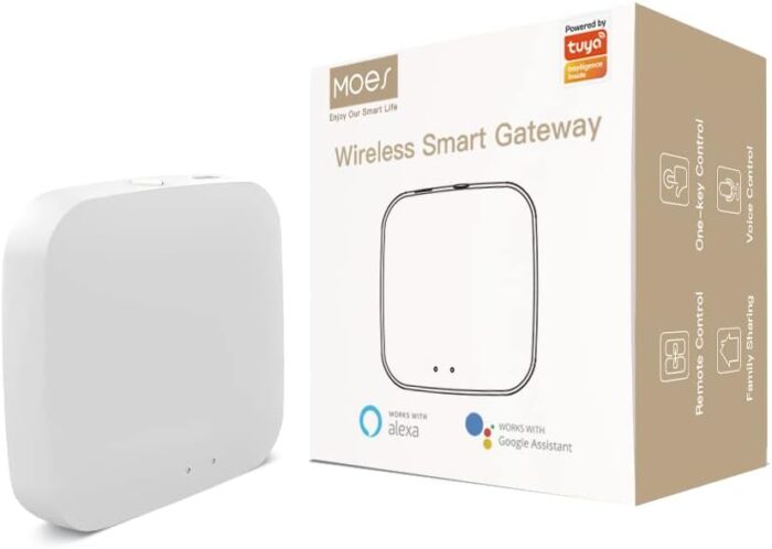 MOES Tuya Smart WiFi USB Gateway, Low Energy 5.0 Bluetooth+ZigBee 3.0 Wireless Hub, Smart Life APP Control Smart Home Wireless Bridge Control Compatible with Alexa Google Home