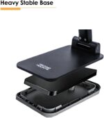 Technomounts Foldable Cell Phone Stand for Desk, Portable Mobile Phone Holder for 3.5" - 7.9" (Black) - Image 4