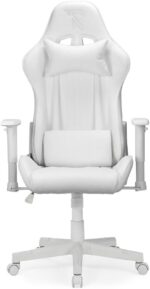 Ranqer Felix Gaming Chair – Ergonomic Office Chair with Armrests, Adjustable Backrest and Cushions, Metal Support and Stable Nylon Base, Set-up Gaming and Productivity – White
