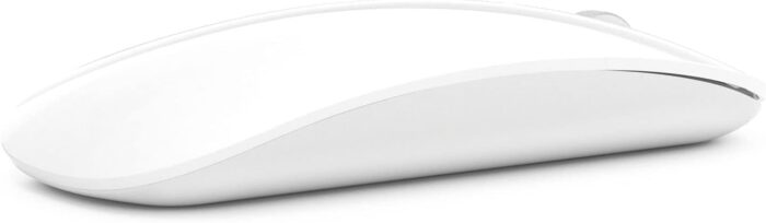 Bluetooth Mouse, Rechargeable Wireless Mouse, Silent Tri-Mode Wireless Mouse (Dual Bluetooth 5.1 + 2.4 GHz) with USB Receiver for Laptop/iPad/PC/Mac,White