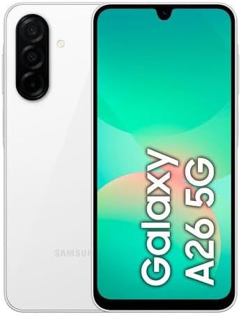 Samsung Galaxy A26 Dual-SIM 256GB ROM + 8GB RAM (GSM Only | No CDMA) Factory Unlocked 5G Smartphone (White) – International Version