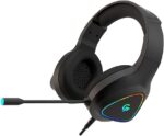 Porodo RGB Wired Gaming Headphone with Noise Cancelling, 3D Dimensional HD Sound, RGB Breathing Light Gaming Headset, 3.5mm Dual Audio Jack, Omni-Directional Microphone, 2.1m Cable - Black - Image 2