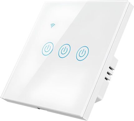Yuhestdy WiFi Smart Wall Light Switch (White, 3Gang)