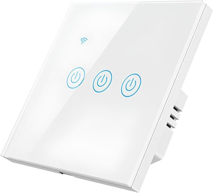 Yuhestdy WiFi Smart Wall Light Switch (White, 3Gang)