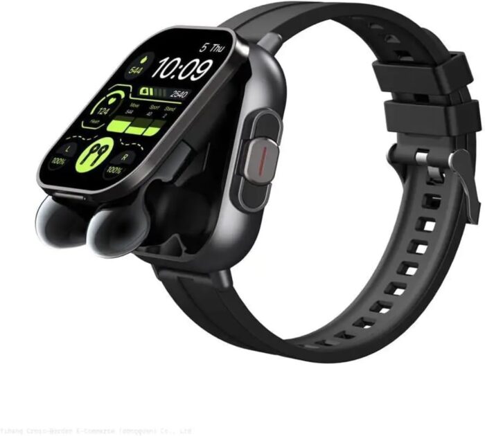 2-in-1 Smartwatch with TWS Earbuds | 2.01” HD Touchscreen, IP67 Waterproof Fitness Tracker | Bluetooth Wireless Headphones | Heart Rate, Blood Pressure, Sleep Monitor | Smart Watch for Men & Women - Image 3