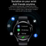FILIEKEU Men Women Smart Watch Bluetooth Calls Heart Rate Sleep Monitor Steps Mens Smart Watch IP67 Waterproof Fitness Tracker Casual Black Stainless Steel Smart Watches for Android iOS - Image 3