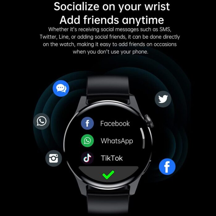FILIEKEU Men Women Smart Watch Bluetooth Calls Heart Rate Sleep Monitor Steps Mens Smart Watch IP67 Waterproof Fitness Tracker Casual Black Stainless Steel Smart Watches for Android iOS - Image 3