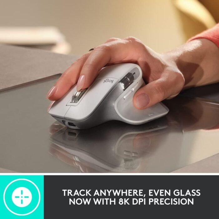 Logitech MX Master 3S - Wireless Performance Mouse with Ultra-fast Scrolling, Ergo, 8K DPI, Track on Glass, Quiet Clicks, USB-C, Bluetooth, Windows, Linux, Chrome - Graphite - Image 2