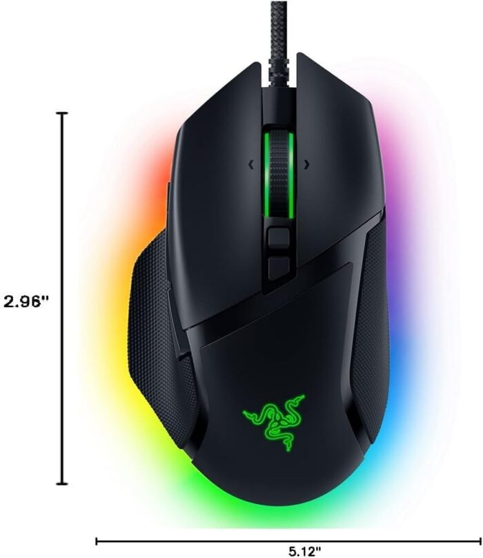 Razer Basilisk V3 Customizable Ergonomic Gaming Mouse: Fastest Mouse Switch, Chroma RGB Lighting 26K DPI Optical Sensor 11 Programmable Buttons HyperScroll Tilt Wheel - Classic Black - Image 3