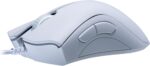 Razer DeathAdder Essential Gaming Mouse: 6400 DPI Optical Sensor - 5 Programmable Buttons - Mechanical Switches - Rubber Side Grips - Mercury White - Image 4