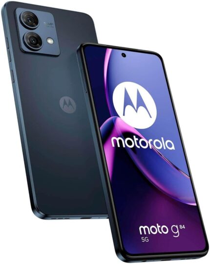 Motorola Moto G84 5G (8GB RAM, 256GB Storage) | 50MP Dual Camera | 6.5″ P-OLED 120Hz Display | 5000mAh Battery | IP54 Dust/Splash Resistant (Midnight Blue)