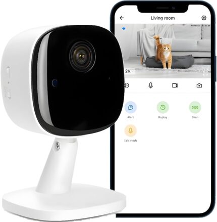 Smart mini WiFi Camera Galayou Indoor Home Cameras for Security with Night Vision Pet Camera with Phone App 24/7 SD Card Storage 1080P Indoor Camera Motion Detection, 2-Way Audio, Baby Monitor