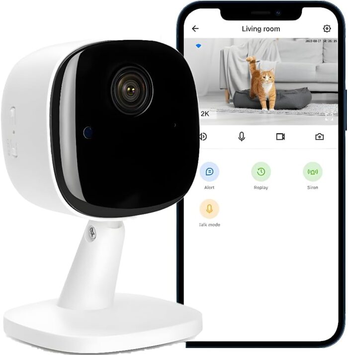 Smart mini WiFi Camera Galayou Indoor Home Cameras for Security with Night Vision Pet Camera with Phone App 24/7 SD Card Storage 1080P Indoor Camera Motion Detection, 2-Way Audio, Baby Monitor
