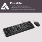 Lenovo 160 Keyboard & Mouse Wired Combo | Waterproof Exoskeleton | Splash Proof Keys | 1600 DPI Full Size Mouse | Non-Slip Scroll Wheel | Adjustable Keyboard Stand | 3 Yr Warranty - Image 4