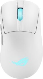 ASUS ROG Keris II Origin Ergonomic Wireless Gaming Mouse: 65-gram Design, Push-Fit Switch Socket II, Micro Switch II, SpeedNova Wireless, 2.4GHz wireless RF, Bluetooth, and wired USB - White