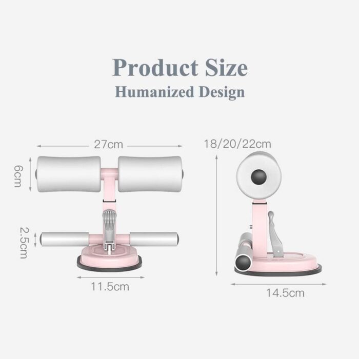 Adjustable Sit Up Bar, Sit-up Floor Bar Self-Suction with 3 Gear Positions Abdominal Muscle Training Body Stretching Fitness Equipment for Home Work Travel - Image 4