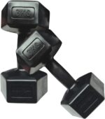 Hex Neoprene Dumbbell Set of 2 (3KG Each) – Home Gym Weights for Men & Women – Non-Slip Coated Fitness Equipment-/Black