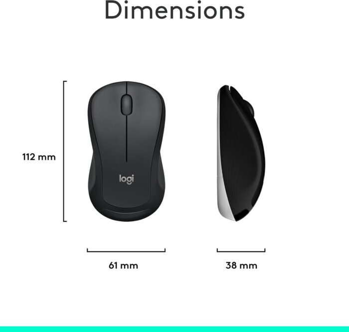 Logitech MK540 Advanced Wireless Keyboard and Mouse Combo for Windows, 2.4 GHz Unifying USB-Receiver, Multimedia Hotkeys, 3-Year Battery Life, for PC, Laptop, Arabic Layout - Black - Image 9