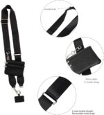 Phone Strap with Zippered Pouch, Anti Theft Clip and Go phone Strap with Zipper Wallet, Crossbody Cell Phone Lanyard Neck Wristlet Strap Chain String Phone Accessories for Women, Black, other - Image 4