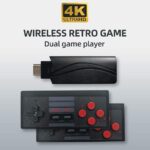 GSH Plug & Play Wireless Video Game for Kids (8 bit Retro Built-in Games) for up to 2 Players-Multi Color - Image 3