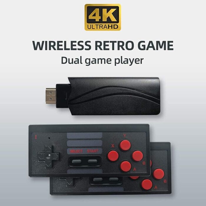 GSH Plug & Play Wireless Video Game for Kids (8 bit Retro Built-in Games) for up to 2 Players-Multi Color - Image 3