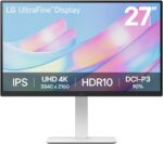 LG UltraFine Monitor 27US550 - 4K UHD IPS 27 inch, 60Hz, 5ms, DCI-P3 90%, 10bit, HDR10, Flicker safe & Reader Mode, Smart Energy Saving, Height-Tilt-Pivot-Swivel Adjustment, DP1.4, HDMI, White