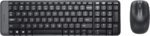 Logitech MK220 Wireless Compact Keyboard and Mouse Combo for Windows, 24 Month Battery, Compatible with PC, Laptop - Black