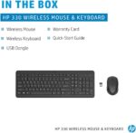 HP 330 Wireless Black Keyboard and Mouse Set with Numeric Keypad, 2.4GHz Wireless Connection and 1600 DPI, USB Receiver, LED Indicators, Black - Image 3
