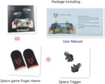 Sarafox F6 Cell Phone Triggers with 4 Buttons L1R1 L2 R2 + Gamer Thimbles for Shooting Games Like PUBG, Free Fire, Fortnite and More - Image 5