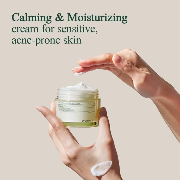 [PKY] Pyunkang Yul Calming Moisture Nourishing Cream Instantly Soothes Sensitive Skin, Face Moisturizer for Healthy Skin Vitality with Collagen, Vegan, Korean Skincare (1.69 Fl. Oz, 50ml) - Image 3