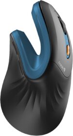 ProtoArc Ergonomic Mouse, EM11 NL Wireless Vertical Mouse, Ergo Multi-Device Mouse, USB-C Rechargeable Mouse for Windows, Mac OS, PC/Notebook/Laptop, Blue
