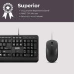 Lenovo 160 Keyboard & Mouse Wired Combo | Waterproof Exoskeleton | Splash Proof Keys | 1600 DPI Full Size Mouse | Non-Slip Scroll Wheel | Adjustable Keyboard Stand | 3 Yr Warranty - Image 3