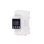 MOES WiFi Smart Energy Meter with LCD Display - Real-Time Power Monitoring, Remote Control via Tuya App, Works with Alexa & Google Home (V0 Fireproof, 6-80A Adjustable)