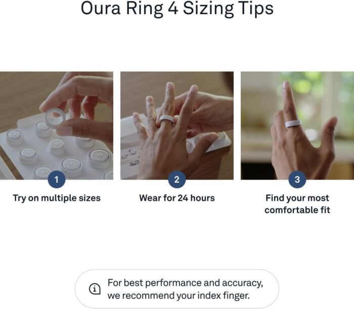 Oura Ring 4 | Smart Ring | Size First with Oura Ring 4 Sizing Kit | Sleep Tracking Wearable - Heart Rate - Fitness Tracker - Up to 8 Days Battery Life - Image 7