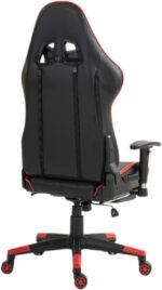 SKY-TOUCH New Upgrade Ergonomic Gaming Chair,Height Adjustable Computer Gaming Chair with Footrest,Adjustable Armrests,Fulled PU Leather, Swivel & Tilt,54x52x132cm, Red - Image 5