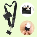 Phone Strap with Zippered Pouch, Anti Theft Clip and Go phone Strap with Zipper Wallet, Crossbody Cell Phone Lanyard Neck Wristlet Strap Chain String Phone Accessories for Women, Black, other - Image 3